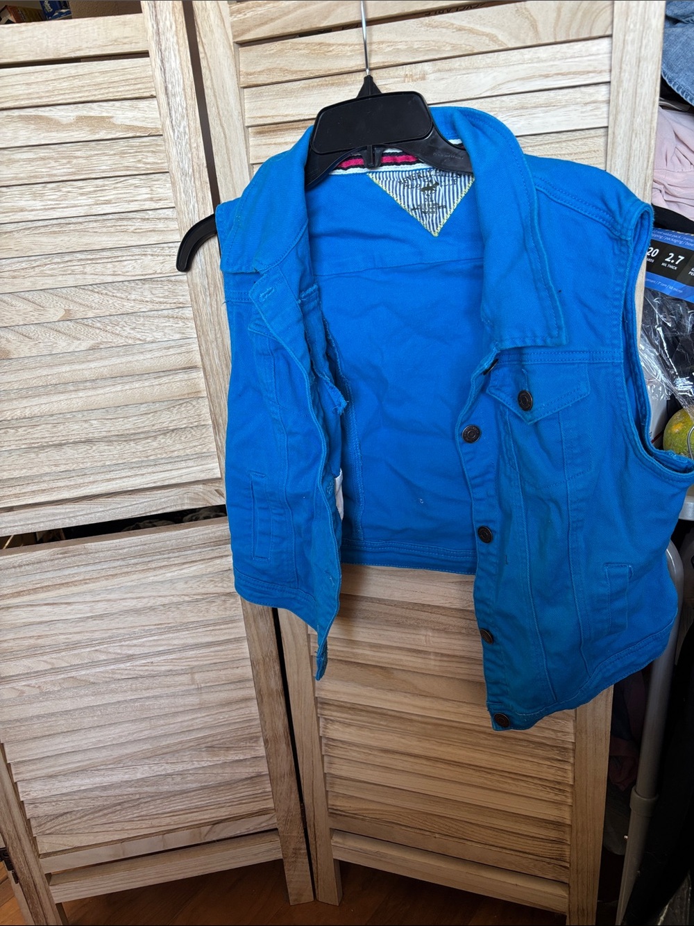 Beverly Hills Polo Club Bold Blue Girls Denim Vest XL